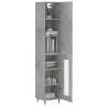 Stylish Highboard in Concrete Grey - Durable Engineered Wood