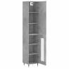 Stylish Highboard in Concrete Grey - Durable Engineered Wood