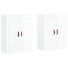 Wall Mounted Cabinets - 2 pcs High Gloss White | HipoMarket