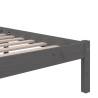 Grey Solid Wood Bed Frame 140x190 cm | Hipo Market