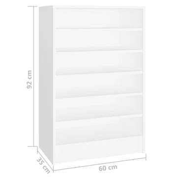 Shoe Cabinet White 60x35x92 cm | Stylish Storage Solution