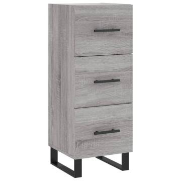 Stylish Grey Sonoma Highboard | 34.5x34x180 cm Engineered Wood