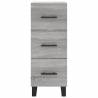 Stylish Grey Sonoma Highboard | 34.5x34x180 cm Engineered Wood