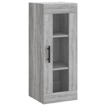 Stylish Grey Sonoma Highboard | 34.5x34x180 cm Engineered Wood