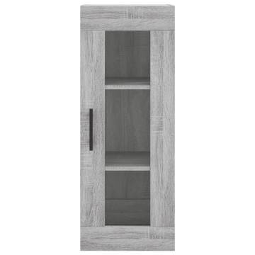 Stylish Grey Sonoma Highboard | 34.5x34x180 cm Engineered Wood