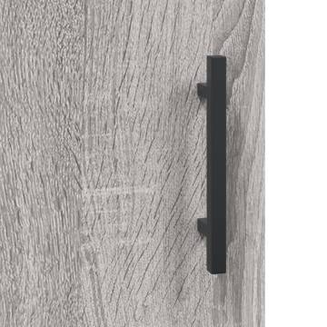 Stylish Grey Sonoma Highboard | 34.5x34x180 cm Engineered Wood