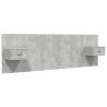 Stylish Bed Headboard with Cabinets - Concrete Grey