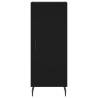 Elegant Highboard in Black - 34.5x34x180 cm Engineered Wood