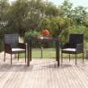 Garden Table with Glass Top Black 90x90x75 cm Poly Rattan Colour black Size 90 x 90 x 75 cm Quantity in Package 1 Material glass top 