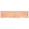 Light Brown Wall Shelf - Solid Oak Wood | Hipomarket UK