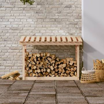 Firewood Rack - Solid Pine Wood 108x64.5x78 cm | Hipomarket