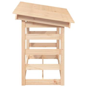 Firewood Rack - Solid Pine Wood 108x64.5x78 cm | Hipomarket