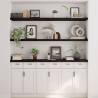 Wall Shelf Dark Brown 180x30 cm | Solid Oak Wood | Hipomarket