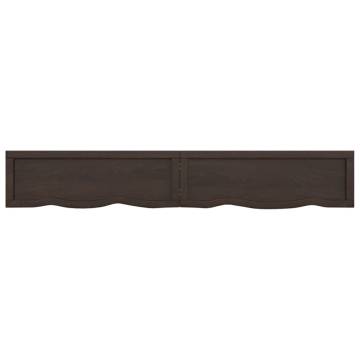 Wall Shelf Dark Brown 180x30 cm | Solid Oak Wood | Hipomarket