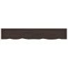 Wall Shelf Dark Brown 180x30 cm | Solid Oak Wood | Hipomarket