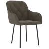 Elegant Dark Grey Velvet Dining Chairs - 2 pcs Set