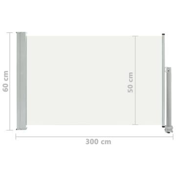 Patio Retractable Side Awning 60x300 cm - Cream | Hipo Market