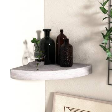 Wall Corner Shelf Concrete Grey 25x25x3.8 cm | HipoMarket