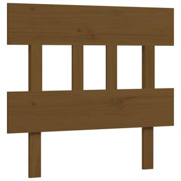 Bed Frame with Headboard Honey Brown 90x200 cm - Solid Wood