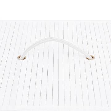 Bamboo Laundry Basket White 83 L - Stylish & Functional