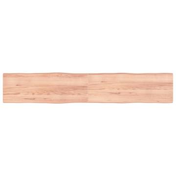 Light Brown Solid Wood Table Top - 220x40cm Live Edge