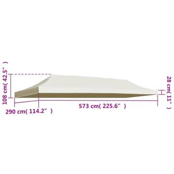 Party Tent Roof 3x6 m Cream - Durable & Weather-resistant