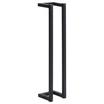 Stylish Black Iron Towel Rack - 12.5x12.5x60 cm