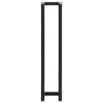 Stylish Black Iron Towel Rack - 12.5x12.5x60 cm