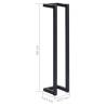 Stylish Black Iron Towel Rack - 12.5x12.5x60 cm