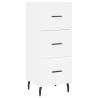 Elegant Highboard in White - 34.5x34x180 cm Engineered Wood