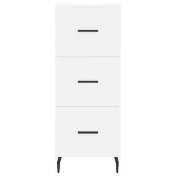 Elegant Highboard in White - 34.5x34x180 cm Engineered Wood