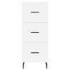 Elegant Highboard in White - 34.5x34x180 cm Engineered Wood