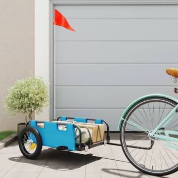 Bike Trailer - Blue Oxford Fabric & Iron | HipoMarket