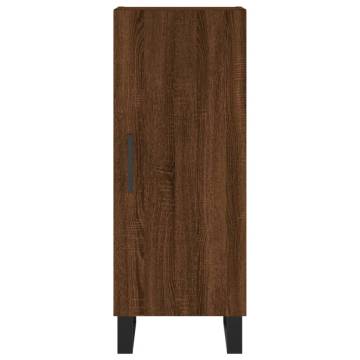 Stylish Highboard Brown Oak - 34.5x34x180 cm Engineered Wood