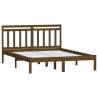 Honey Brown Bed Frame 120x190 cm | Solid Wood Small Double