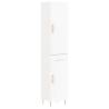 Stylish Highboard White - 34.5x34x180 cm Engineered Wood