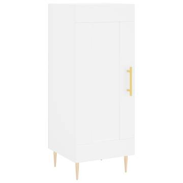 Stylish Highboard White - 34.5x34x180 cm Engineered Wood