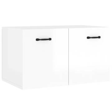 High Gloss White Wall Cabinet - Scandinavian Style | HipoMarket