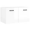 High Gloss White Wall Cabinet - Scandinavian Style | HipoMarket