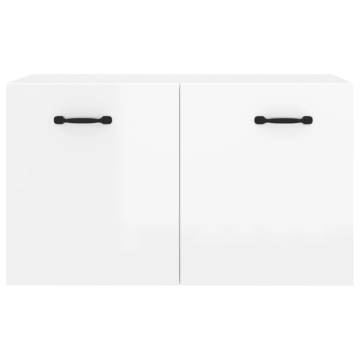 High Gloss White Wall Cabinet - Scandinavian Style | HipoMarket