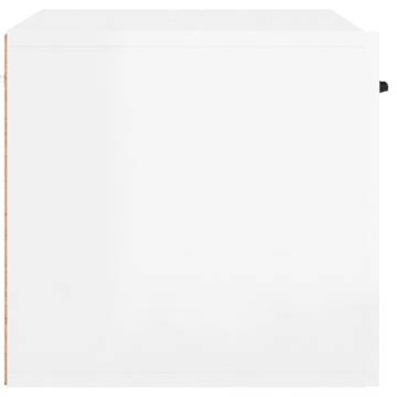 High Gloss White Wall Cabinet - Scandinavian Style | HipoMarket