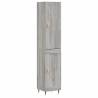 Stylish Highboard Grey Sonoma - 34.5x34x180 cm | HipoMarket