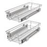 Pull-Out Wire Baskets 2 pcs - Silver Kitchen Storage