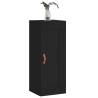 Wall Mounted Black Cabinet | 34.5x34x90 cm | Stylish Storage