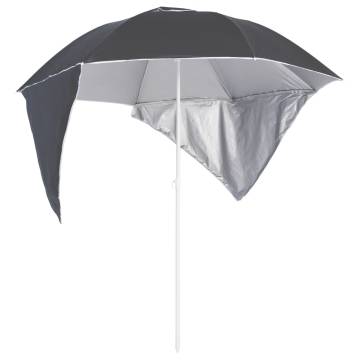 Beach Umbrella with Side Walls - Anthracite 215 cm