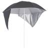 Beach Umbrella with Side Walls Anthracite 215 cm Colour anthracite Quantity in Package 1 