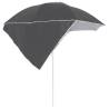 Beach Umbrella with Side Walls - Anthracite 215 cm