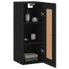 Wall Mounted Black Cabinet | 34.5x34x90 cm | Stylish Storage