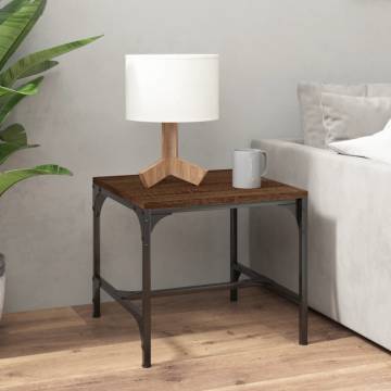 Stylish Side Table Brown Oak - 40x40x35 cm | Hipomarket