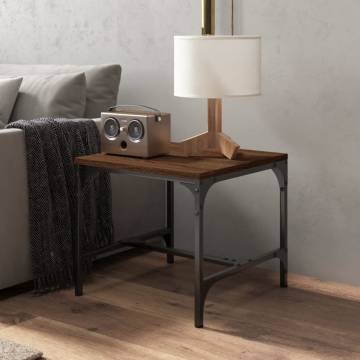 Stylish Side Table Brown Oak - 40x40x35 cm | Hipomarket